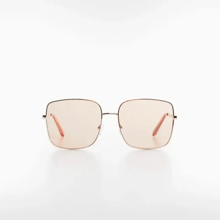 Square metallic frame sunglasses
